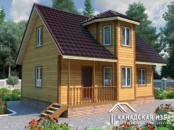Дом Деревянный недорогой дом <span></span> "Илья муромец" 7 на 9