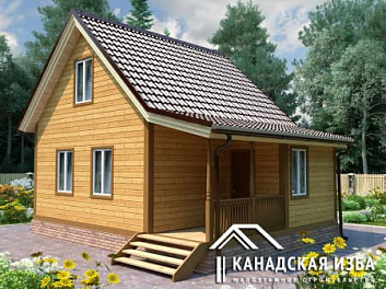 Дом Финский дом под ключ из бруса <span></span> "Лесник" 6 на 8
